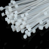 250-1000X Cable Ties Zip Ties Nylon Uv Stabilised Bulk White Clear Cable Tie - 4*150mm 500 PCS - Low Angle