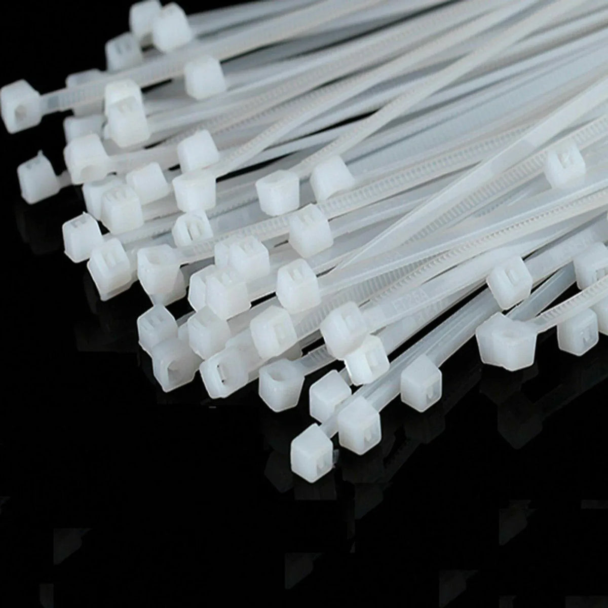 250-1000X Cable Ties Zip Ties Nylon Uv Stabilised Bulk White Clear Cable Tie - 4*200mm 500 PCS