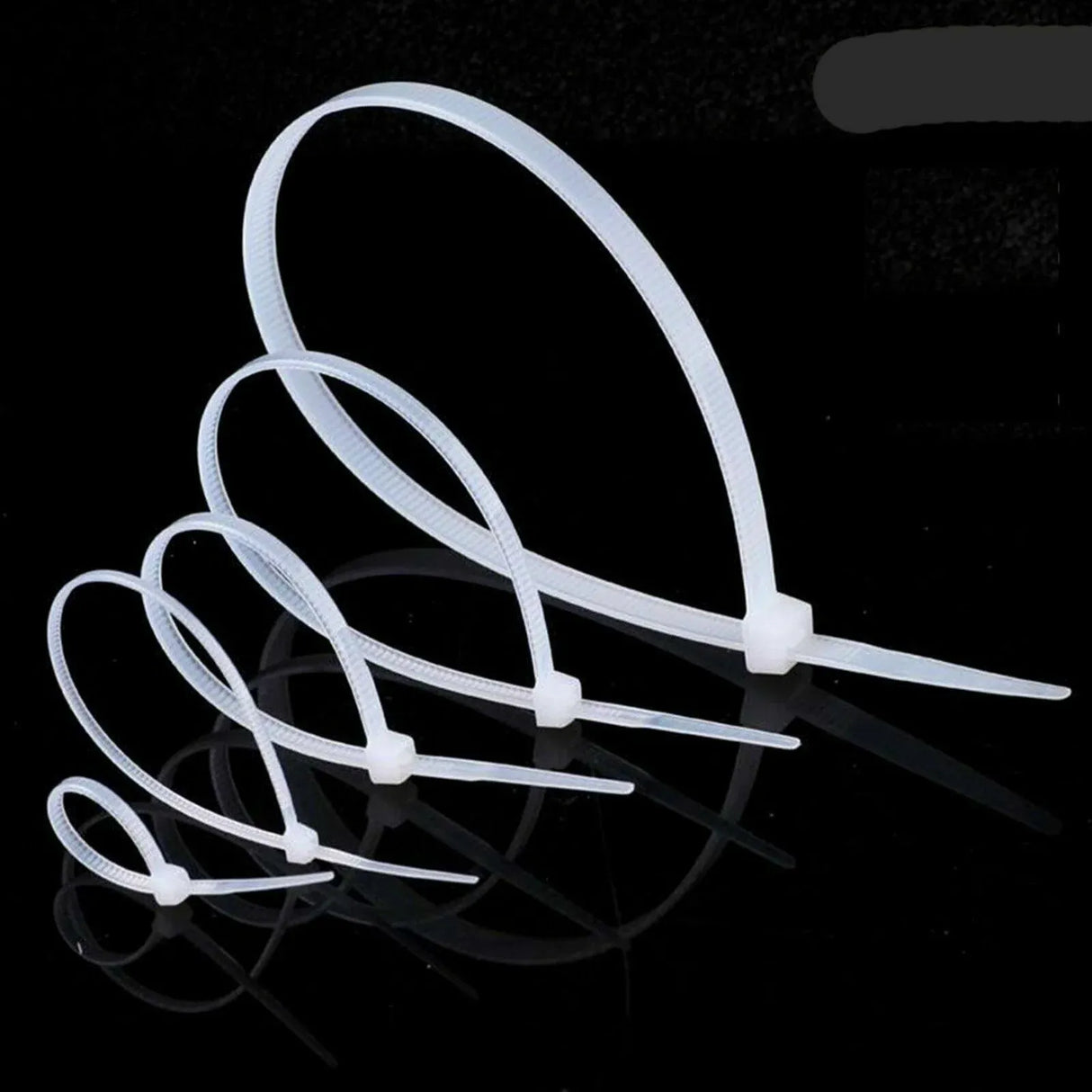 250-1000X Cable Ties Zip Ties Nylon Uv Stabilised Bulk White Clear Cable Tie - 4*200mm 500 PCS