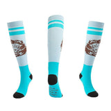L/XL Size Compression Socks Unisex Adult Nursing Travel Stocking Sport - Lion