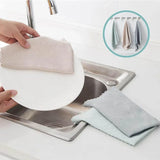 5X Fish Scale Microfiber Cleaning Cloth Dish Washing Glass Wipe Reusable Kitchen - 5Pcs-30cm*40cm - Extra Image