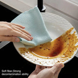5X Fish Scale Microfiber Cleaning Cloth Dish Washing Glass Wipe Reusable Kitchen - 5Pcs-30cm*40cm - Extra Image