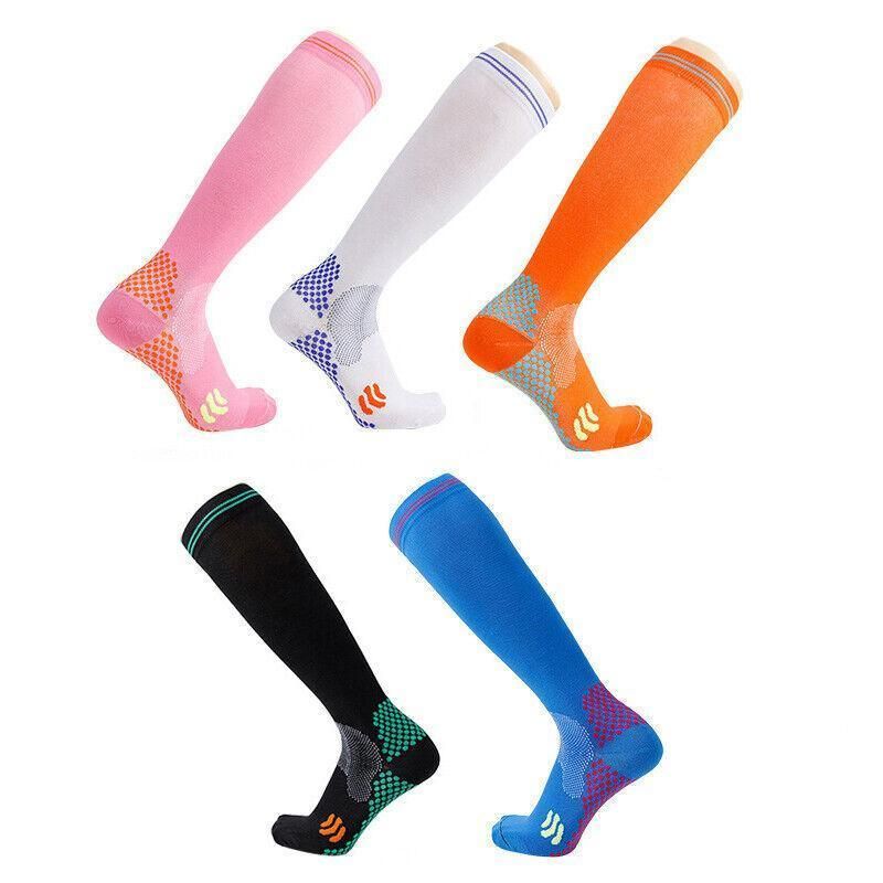 Compression Socks Miracle Copper Anti Fatigue Unisex Travel DVT Comfort L/XL - 1Pair  Pink