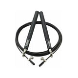 Aolikes Adjustable High Speed Steel Skipping Jump Rope Dual Bearings Gym Boxing - Black