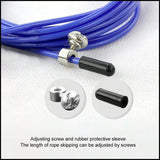 Aolikes Adjustable High Speed Steel Skipping Jump Rope Dual Bearings Gym Boxing - Silver