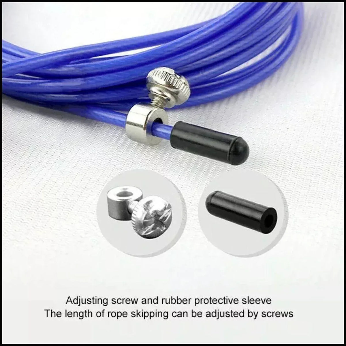 Aolikes Adjustable High Speed Steel Skipping Jump Rope Dual Bearings Gym Boxing - Orange