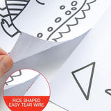 3M DIY Colouring Paper Roll with 12 Colour Pencils Cartoon Doodle Set - Daily necessities(With 12PCS Colored Pencils) - Top-Down View