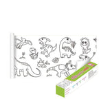 3M DIY Colouring Paper Roll with 12 Colour Pencils Cartoon Doodle Set - Daily necessities(With 12PCS Colored Pencils) - Rear View