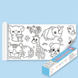 3M DIY Colouring Paper Roll with 12 Colour Pencils Cartoon Doodle Set - Transportation (With 12PCS Colored Pencils
