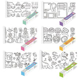 3M DIY Colouring Paper Roll with 12 Colour Pencils Cartoon Doodle Set - Dinosaur Land(With 12PCS Colored Pencils - Front View