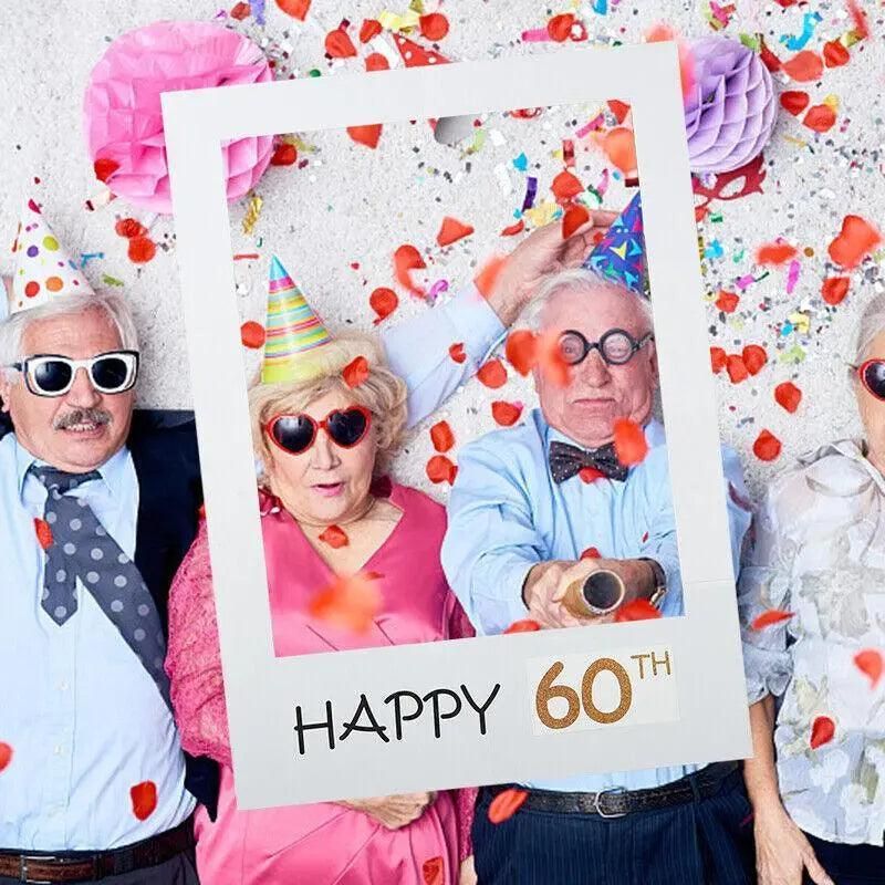 1Th 18Th-60Th Photo Booth Props Picture Frame Wedding Birthday Party Decoration - Happy 50TH