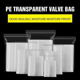 100PCS 100micron Bulk Clear Resealable PE Plastic Zip Bags - 5*7CM - Side View