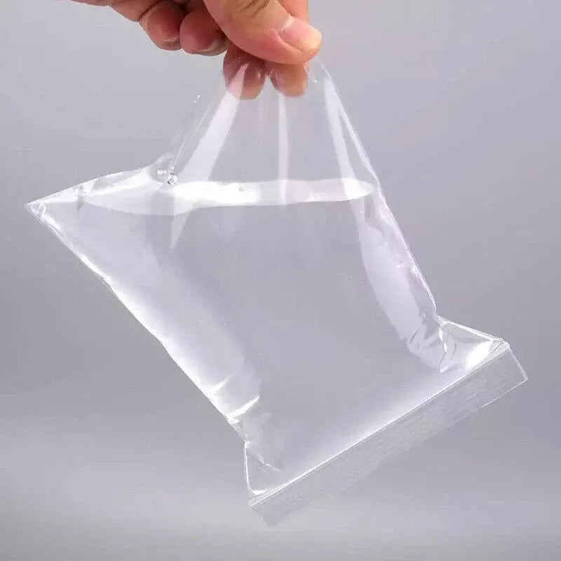 100PCS 100micron Bulk Clear Resealable PE Plastic Zip Bags - 5*7CM