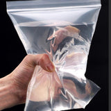 100PCS 100micron Bulk Clear Resealable PE Plastic Zip Bags - 5*7CM
