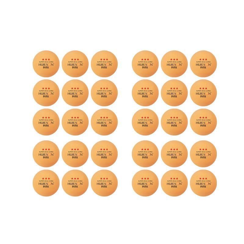 30PCS 3-Star Table Tennis Balls Professional Pingpong Ball Training Ball 40mm - Yellow