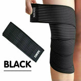 Sports Gym Bandage Wrap Compression Strap Wrist Knee Leg Ankle Elbow Band 180Cm - Blue - Top-Down View
