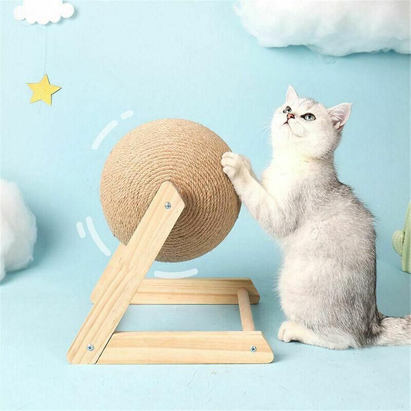 Cat Scratching Ball Cat Scratcher Toy Cats Scratcher Post Natural Sisal - Small (L-Type)