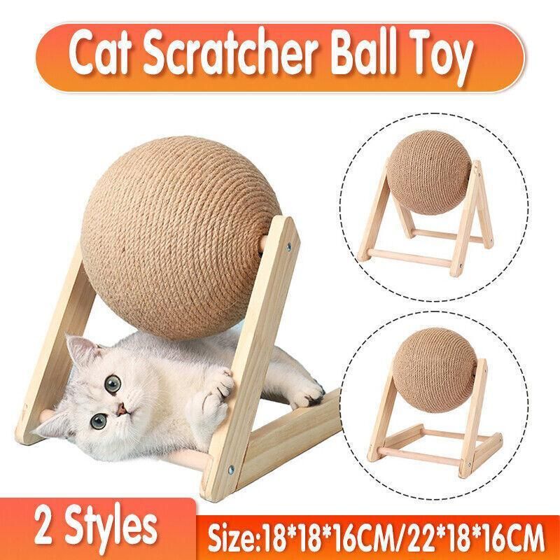 Cat Scratching Ball Cat Scratcher Toy Cats Scratcher Post Natural Sisal - Small (V-Type)