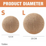 Cat Scratching Ball Cat Scratcher Toy Cats Scratcher Post Natural Sisal - Small (V-Type) - Side View