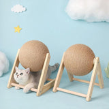 Cat Scratching Ball Cat Scratcher Toy Cats Scratcher Post Natural Sisal - Small (V-Type) - Top-Down View
