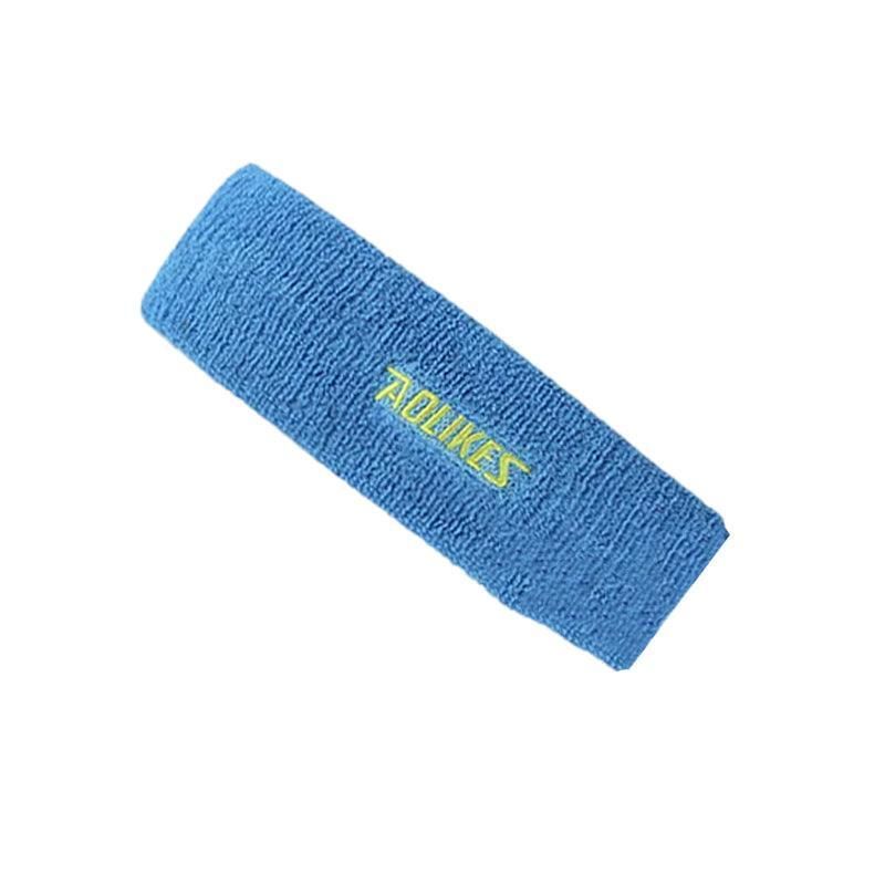 Aolikes Headbands Sweatband Cotton Hair Gym Yoga Stretch Sport Sweat Band - Blue