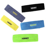 Aolikes Headbands Sweatband Cotton Hair Gym Yoga Stretch Sport Sweat Band - Yellow - Close-Up Angle