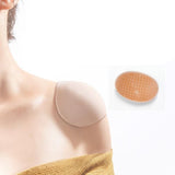 2Pcs Soft Anti-Slip Invisible Shoulder Pads Naturally Increased Silicone /Sponge - Black (Sponge) - Side View