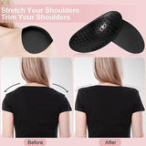 2Pcs Soft Anti-Slip Invisible Shoulder Pads Naturally Increased Silicone /Sponge - Beige (Silicone)