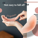 2Pcs Soft Anti-Slip Invisible Shoulder Pads Naturally Increased Silicone /Sponge - Clear (Silisone)