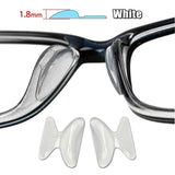 Silicone Anti-Slip Stick On Nose Pads for Eyeglass Sunglasses Glasses Clear - 1.8mm