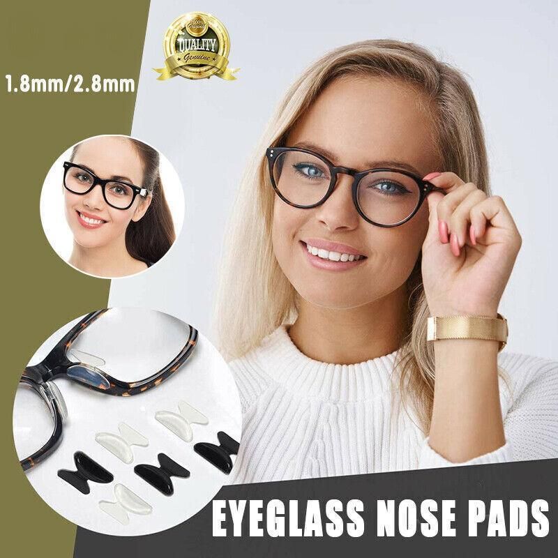 Silicone Anti-Slip Stick On Nose Pads for Eyeglass Sunglasses Glasses Clear - 2.8mm