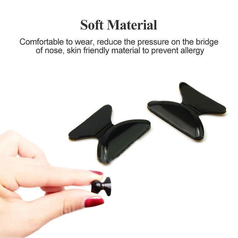 Silicone Anti-Slip Stick On Nose Pads for Eyeglass Sunglasses Glasses Clear - 2.8mm
