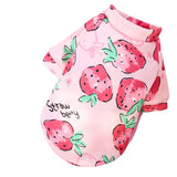 XS Cute Pet Dog Warm Jumper Sweater Clothes Cat Knitwear Knitted Coats Winter - Pink Strawberry - Extra Image