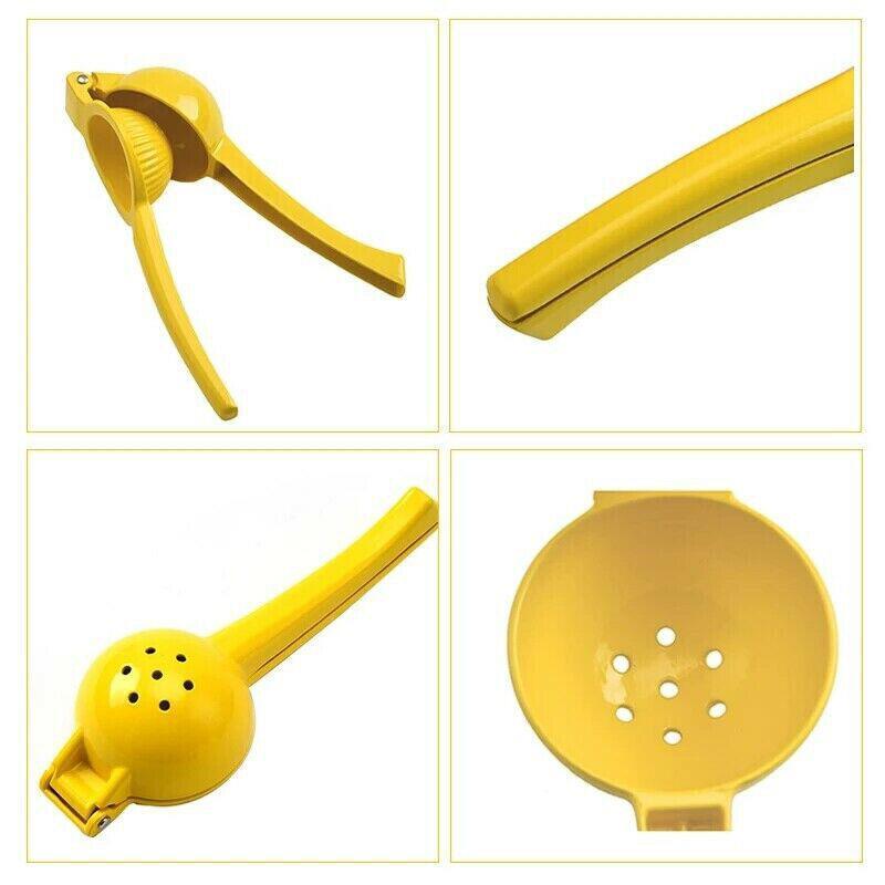 Premium Quality Metal Lemon Squeezer Handheld Juicer Presser Citrus Juice Lime - Red