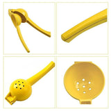 Premium Quality Metal Lemon Squeezer Handheld Juicer Presser Citrus Juice Lime - Red - Side View