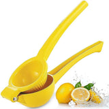 Premium Quality Metal Lemon Squeezer Handheld Juicer Presser Citrus Juice Lime - Red - Top-Down View