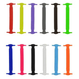 No Tie Elastic Silicone Shoe Laces 16PCS Shoelaces for Sneakers and Runners - White 16PCS - Side View