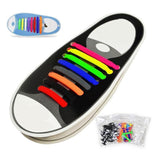 No Tie Elastic Silicone Shoe Laces 16PCS Shoelaces for Sneakers and Runners - Brown 16PCS - Extra Image