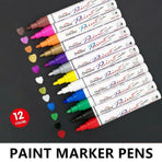 Multicolour Permanent Paint Marker Pens for Tyre Metal Glass Rubber - Purple