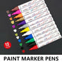 Multicolour Permanent Paint Marker Pens for Tyre Metal Glass Rubber - Pink