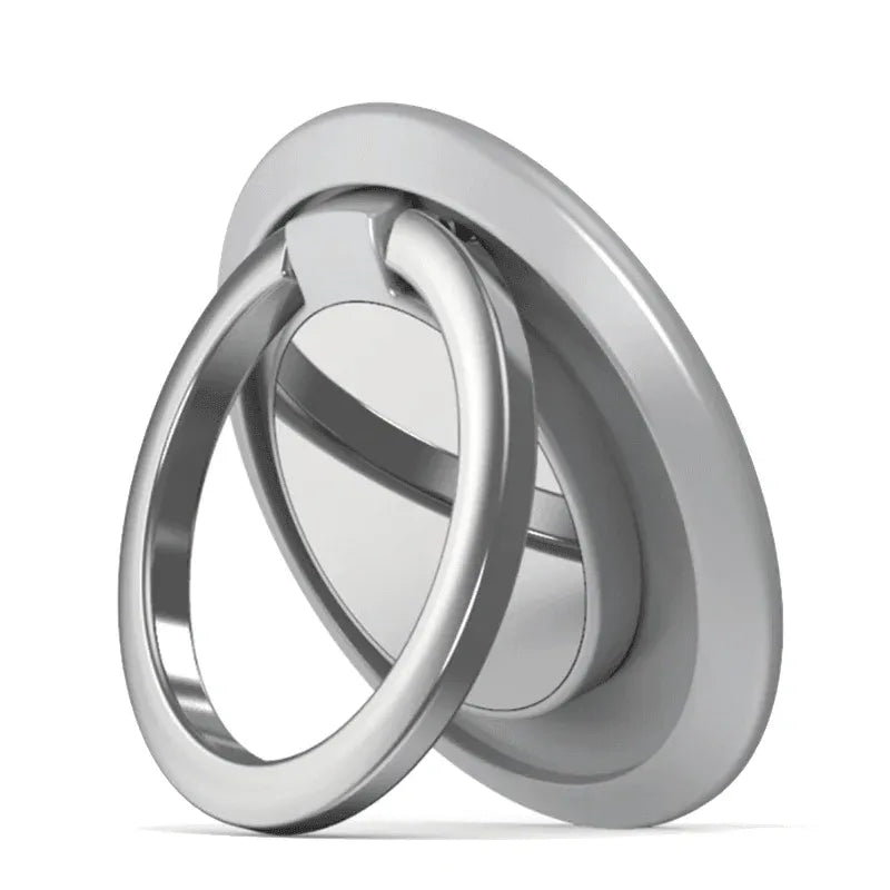 Iring Phone Ring Finger Holder Stand Car Mount Hook For Iphone Ipad Mobile Grip - A2- Silver