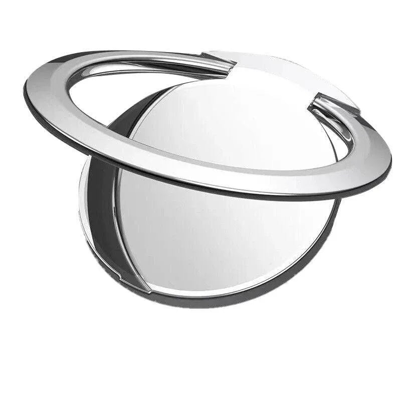 Iring Phone Ring Finger Holder Stand Car Mount Hook For Iphone Ipad Mobile Grip - D- Silver