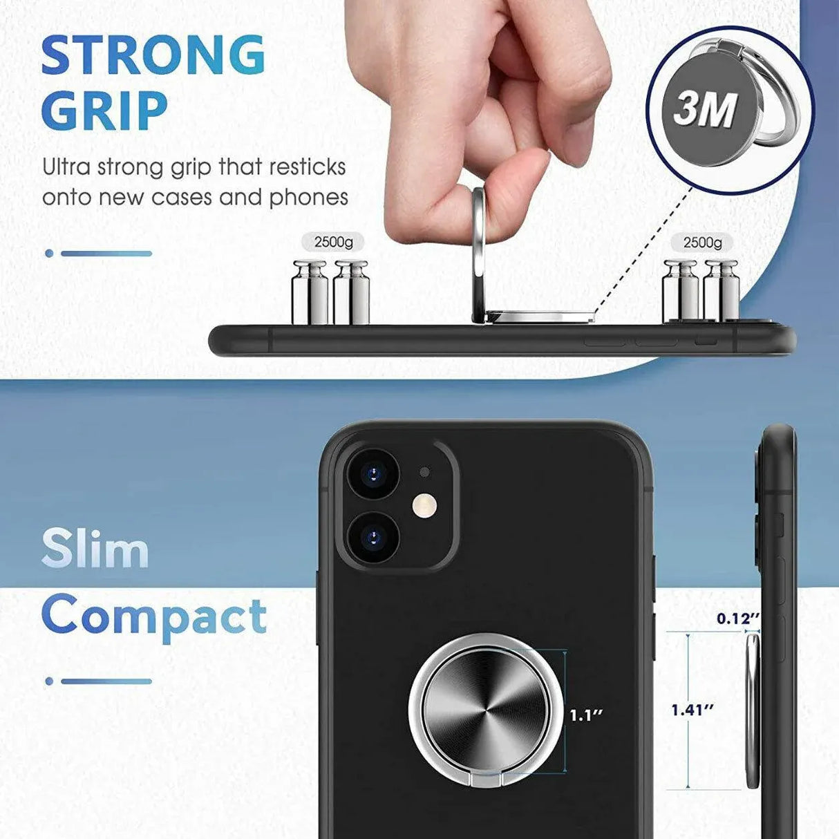 Iring Phone Ring Finger Holder Stand Car Mount Hook For Iphone Ipad Mobile Grip - F- Rose Gold