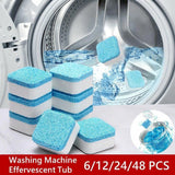 6-48 Pcs Washing Machine Effervescent Tub Bomb Cleaner Remover Deodorant Clean - 6 PCS - Front View