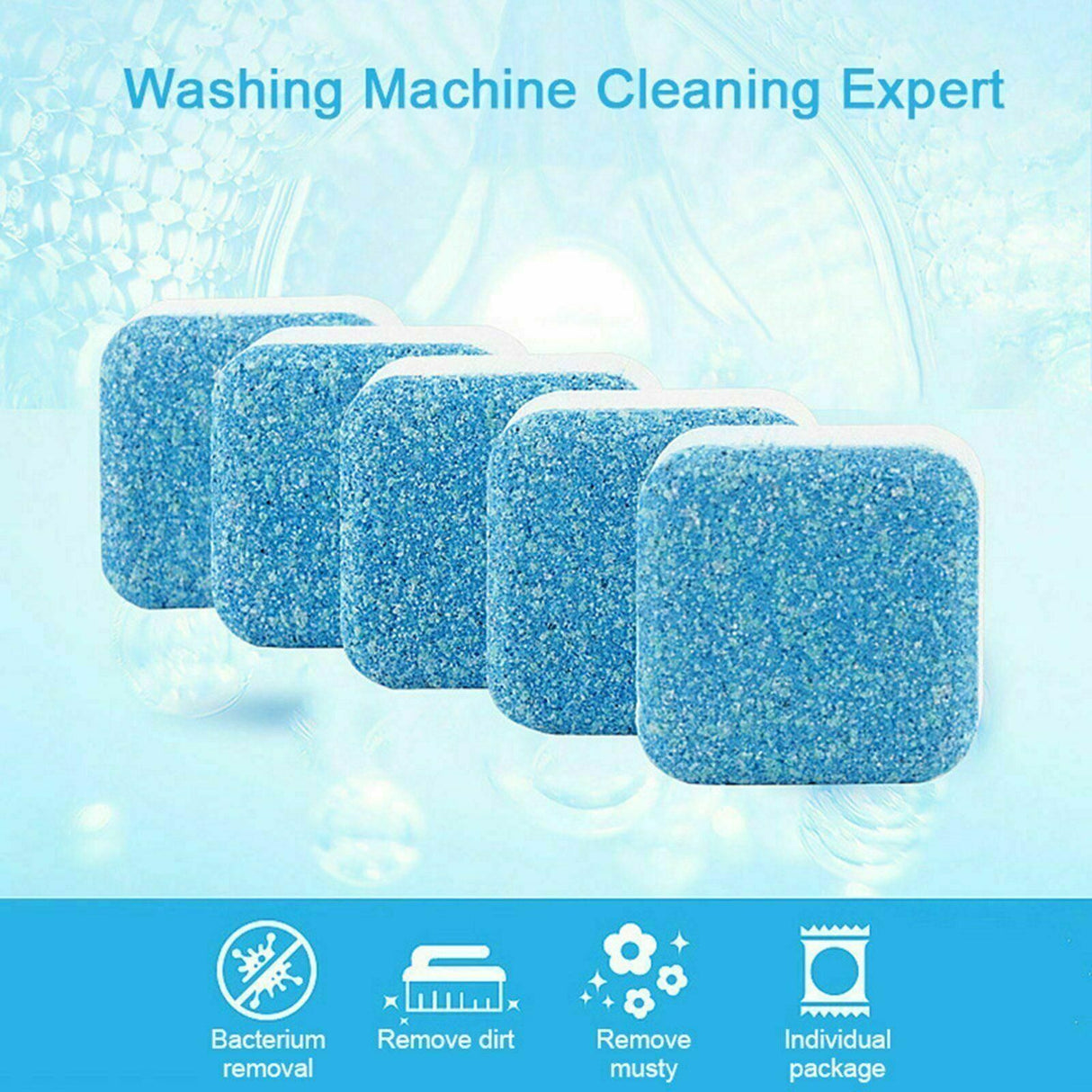 6-48 Pcs Washing Machine Effervescent Tub Bomb Cleaner Remover Deodorant Clean - 6 PCS
