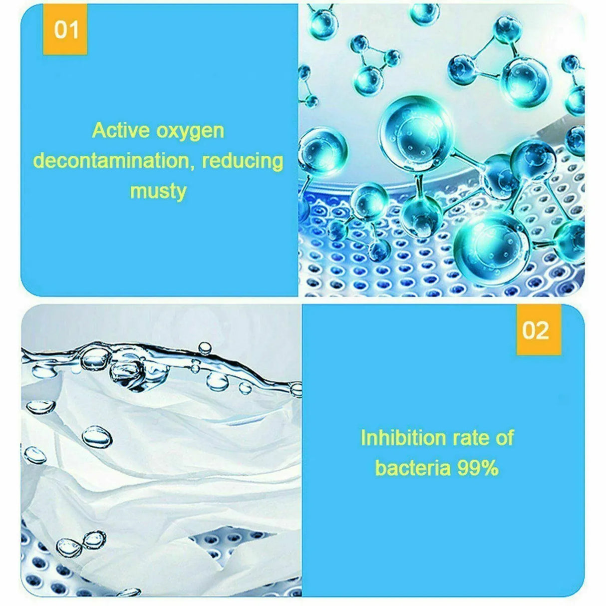 6-48 Pcs Washing Machine Effervescent Tub Bomb Cleaner Remover Deodorant Clean - 6 PCS