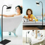 Adjustable Floor/Desk Stand Bed Lazy Mount Holder Arm Bracket For Phone Tablet - 6.5-9cm Black(Desk Stand) - Extra Image