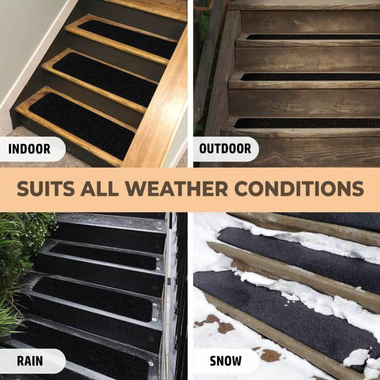 Anti Slip Tape High Grip Adhesive For Flooring Stair Tread - Black (5cm x 5m)