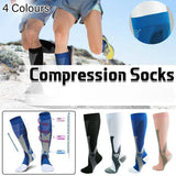Copper Compression Socks for Running Travel Sports Anti Fatigue Support XXL Unisex - Black - Front View