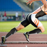 Copper Compression Socks for Running Travel Sports Anti Fatigue Support XXL Unisex - Black - Low Angle